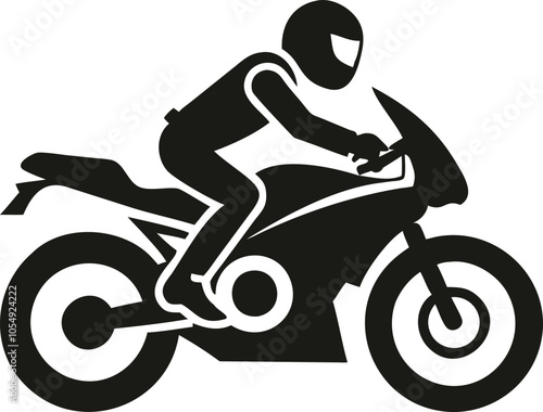 Motorcycle Rider vector illustration.