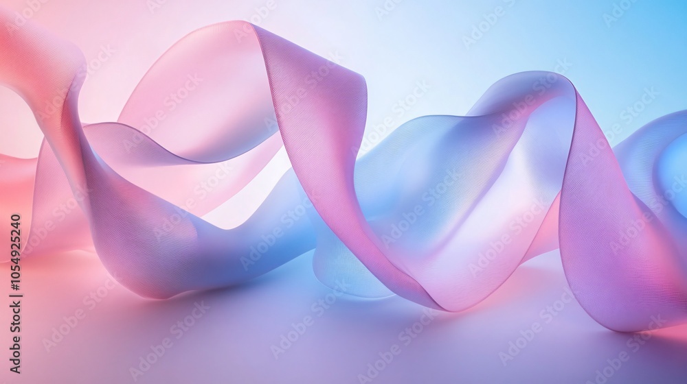 Abstract Pink and Blue Fabric Swirls Abstract Pink and Blue Fabric Swirls