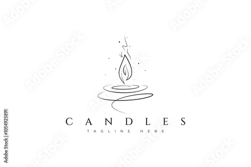 Candle Flame Light Logo Designs for Aromatherapy and Wellness Brands