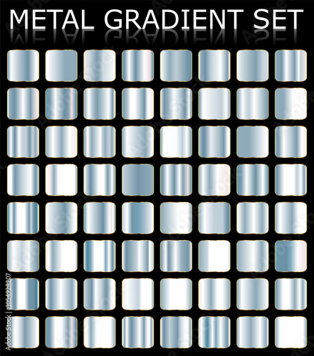 Metal blue gold gradient color set