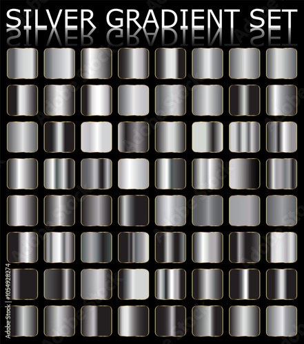 Metal silver gradient color set