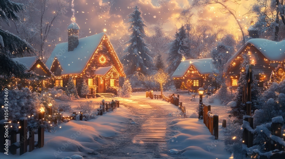 Fototapeta premium Winter holiday decor for New Year 2025 greetings