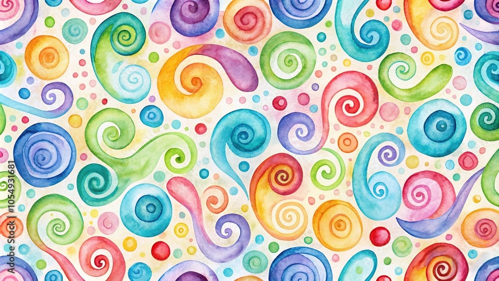 whimsical watercolor patterns, playful swirls whimsical watercolor patterns, playful swirls