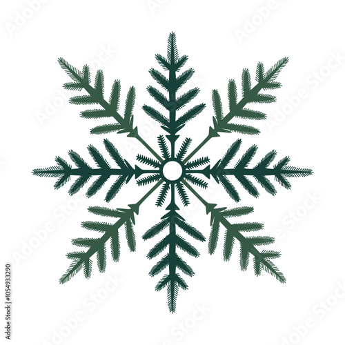 christmas snowflake isolated on white