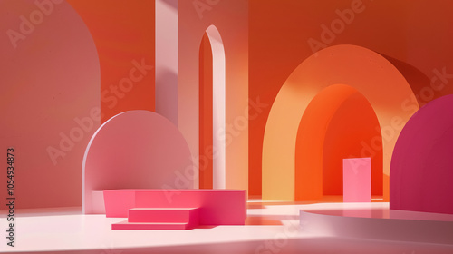 Abstract geometry shape background, suitable for mockup podium display scenes.