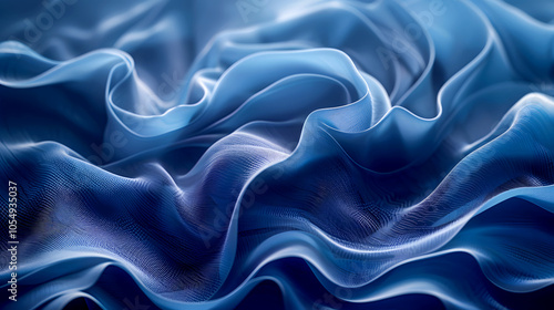 Soft Blue Waves with Ripples in Gentle Background