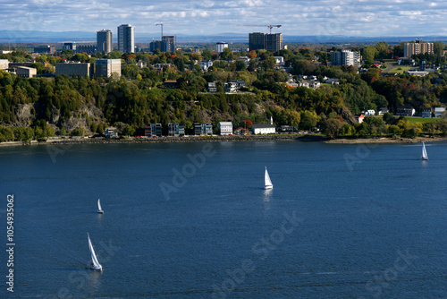 Obraz na płótnie Québec City - View from Plains of Abraham w salonie