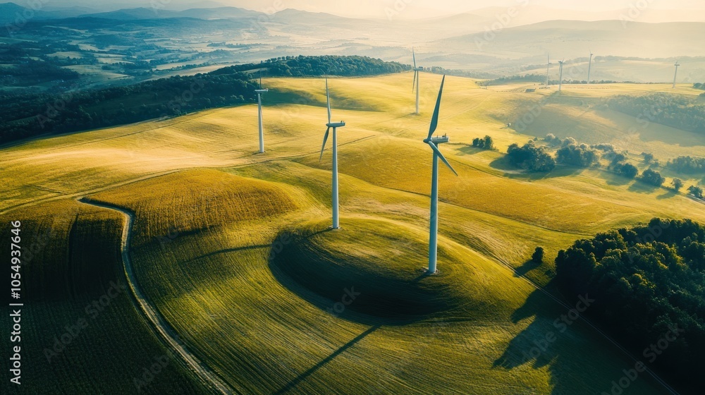 Renewable energy investment with wind and solar projects, representing eco-friendly financial returns.