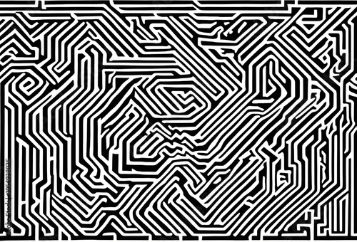 迷路のような幾何学模様の背景