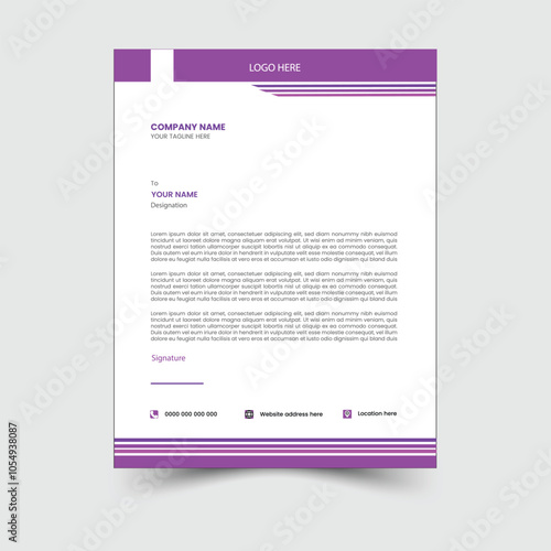 professional and unique letterhead design