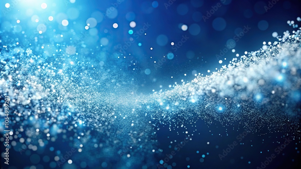 White abstract particles cool background in blue and white colors Low Angle White abstract particles cool background in blue and white colors Low Angle