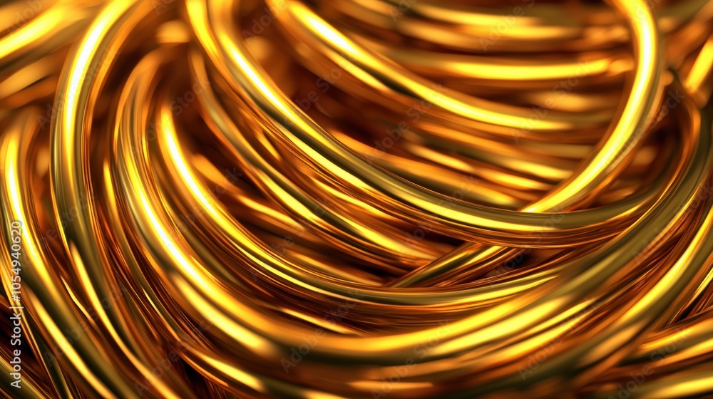 Gleaming Golden Metal Coils Create a Stunning Visual of Luxury and Elegance in Design Gleaming Golden Metal Coils Create a Stunning Visual of Luxury and Elegance in Design