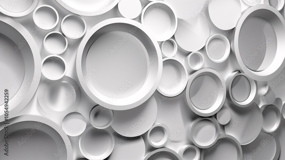 Abstract paper circle design with a silver background texture. Abstract paper circle design with a silver background texture.