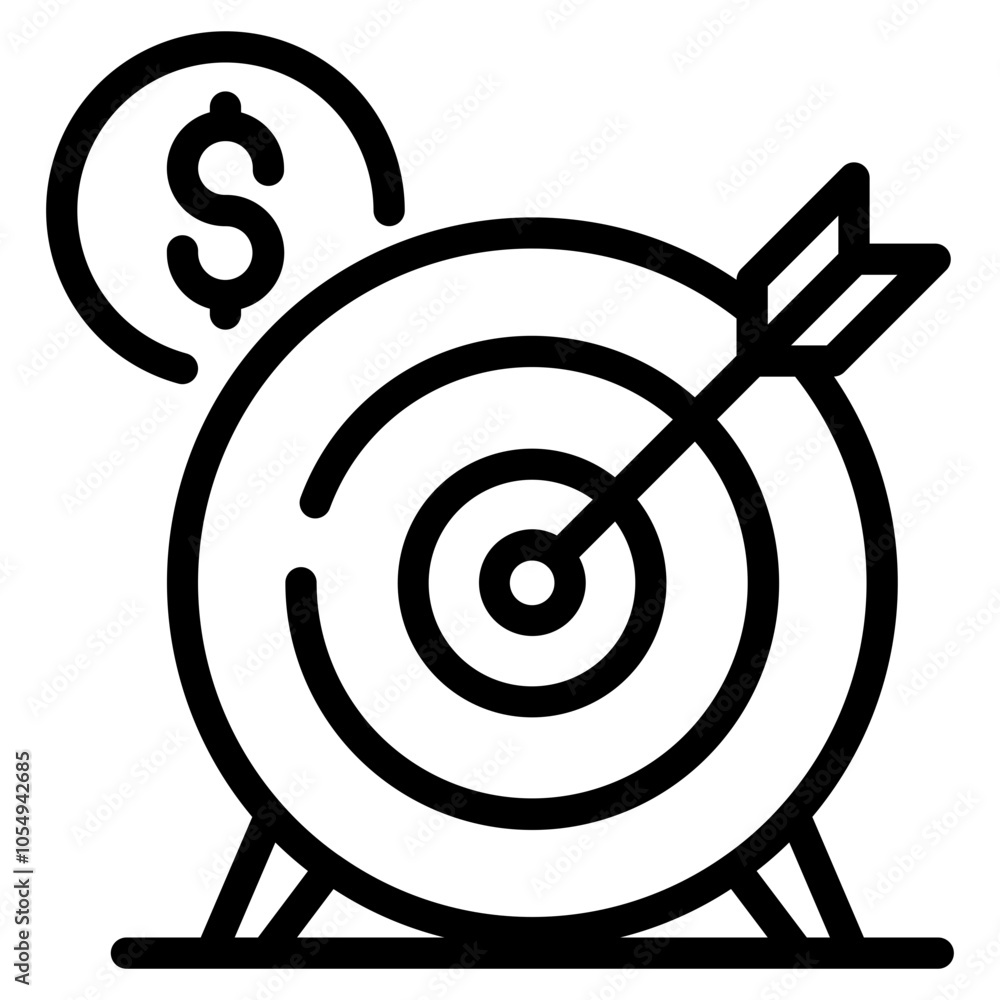 Dart board target icon Dart board target icon