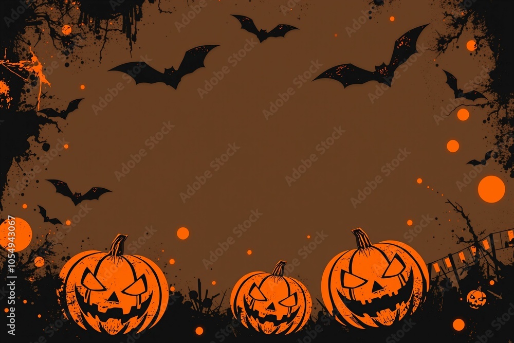 Spooky Halloween Background with Jack-o'-Lanterns.generative AI
Spooky Halloween Background with Jack-o'-Lanterns.generative AI