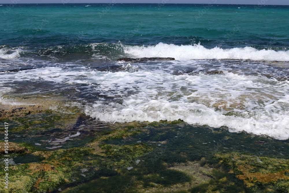 The Mediterranean coast in northern Israel The Mediterranean coast in northern Israel