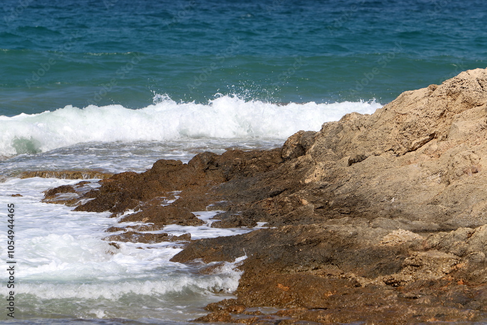 The Mediterranean coast in northern Israel The Mediterranean coast in northern Israel