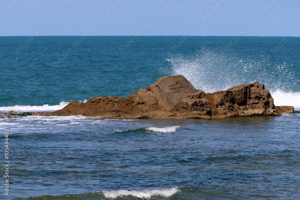 The Mediterranean coast in northern Israel