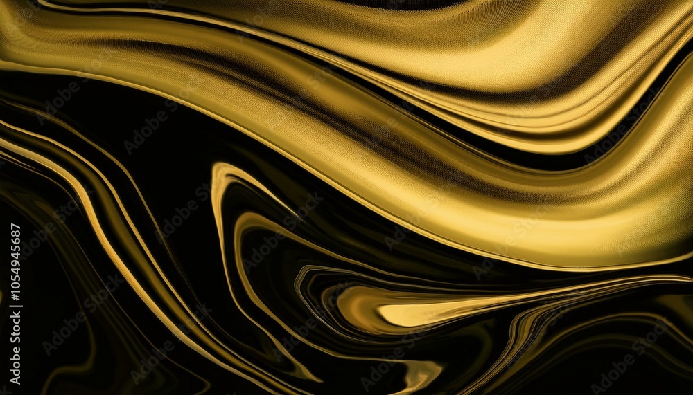 Obraz premium Modern abstract black and gold background with a smooth gradient and subtle noise texture, designed for a contemporary and elegant look.