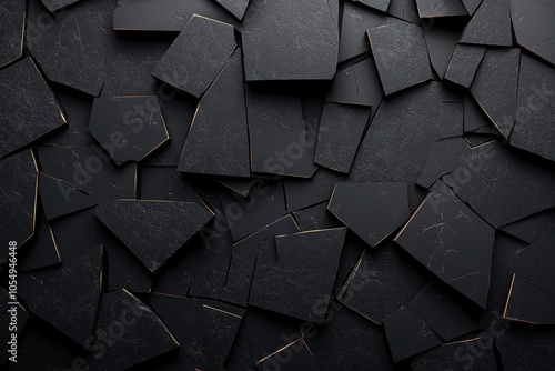 Abstract black and gold geometric background.