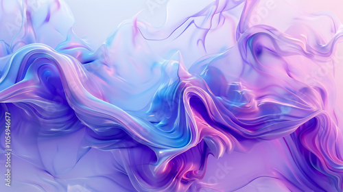 Abstract purple cyan pastel fluid texture wave background.