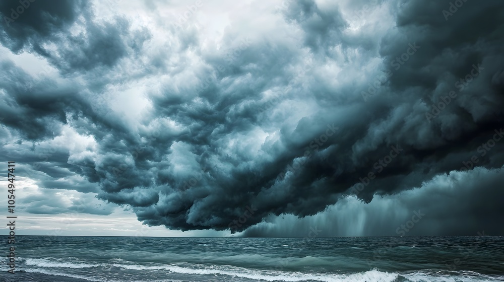 Obraz premium Dramatic Storm Clouds Over Landscape