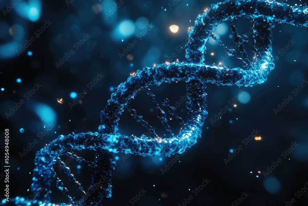 blue helix human DNA structure