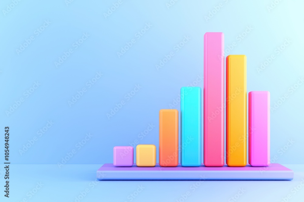 Colorful financial growth an abstract representation of data trends Colorful financial growth an abstract representation of data trends