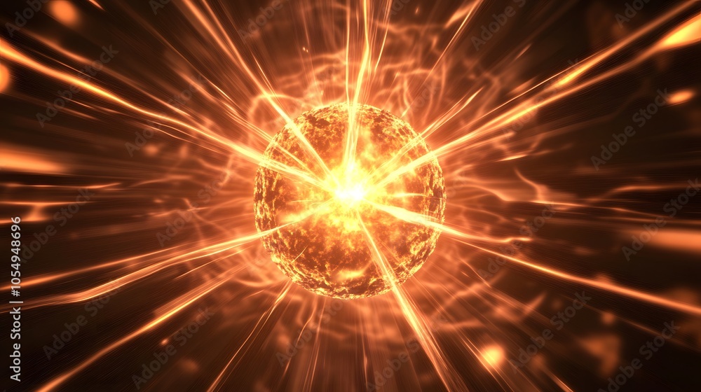 Fototapeta premium Illustration of Nuclear Fission Process