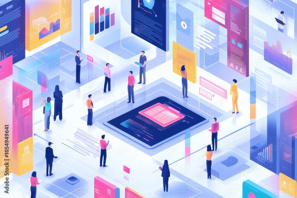 Obraz premium Exploring innovative community management tools in a digital environment