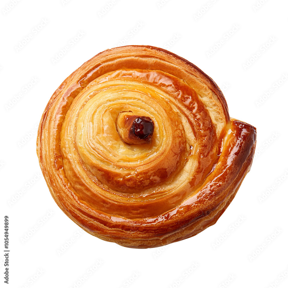 Fototapeta premium Cinnamon roll, white isolate background transparent background