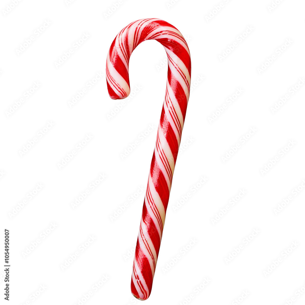 Candy cane, white isolate background transparent background Candy cane, white isolate background transparent background