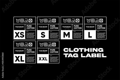 Clothing t-shirt label vector tag template design
