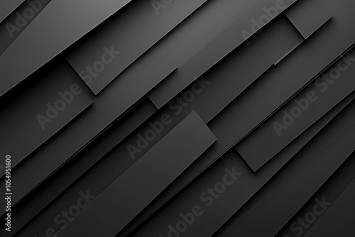 Abstract black geometric pattern with overlapping rectangles.