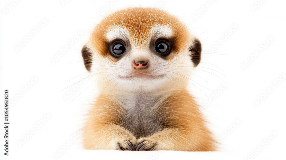 Adorable baby meerkat with big eyes and soft fur, looking curious and alert. This charming creature captures attention with its playful expression and unique features Adorable baby meerkat with big eyes and soft fur, looking curious and alert. This charming creature captures attention with its playful expression and unique features