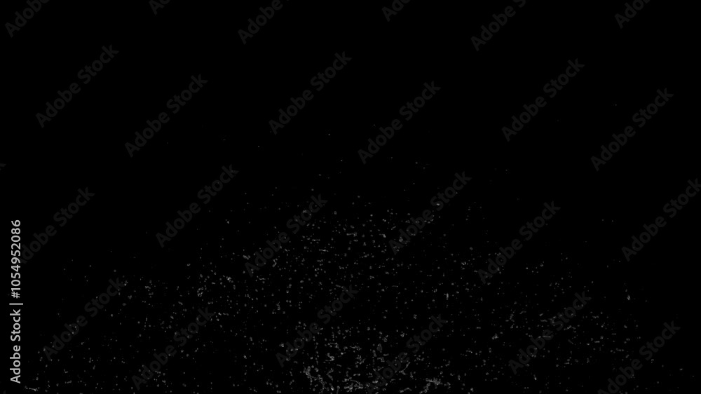 Splash water on alpha channel Splash water on alpha channel
