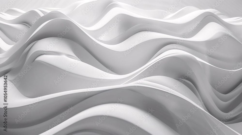 Abstract wavy white background. Abstract wavy white background.