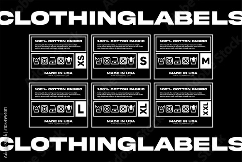 Clothing t-shirt label vector tag template design