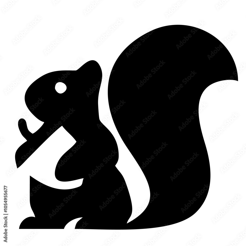 Minimal squirrel, top negative space design, Best simple logo Minimal squirrel, top negative space design, Best simple logo