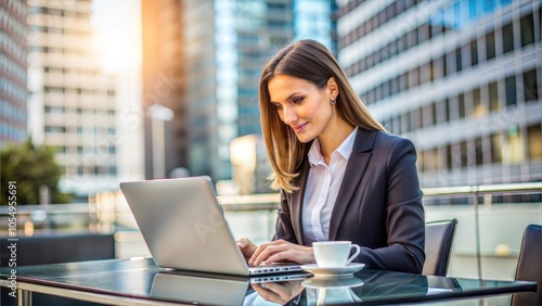 Businesswoman Using Laptop