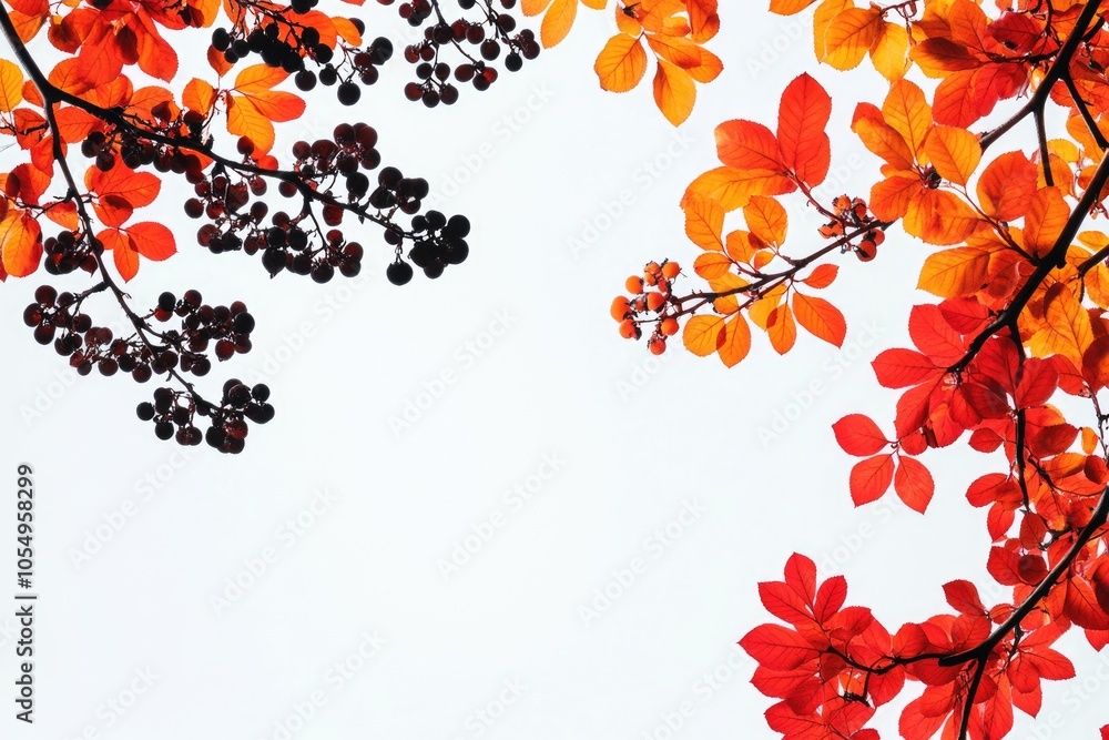 Naklejka premium a branch of mountain ash