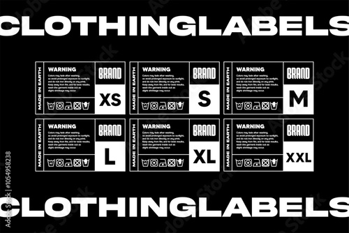 Clothing t-shirt label vector tag template design