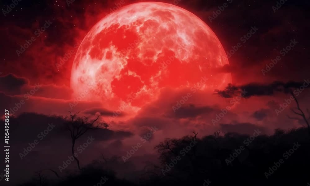 orange solar eclipse