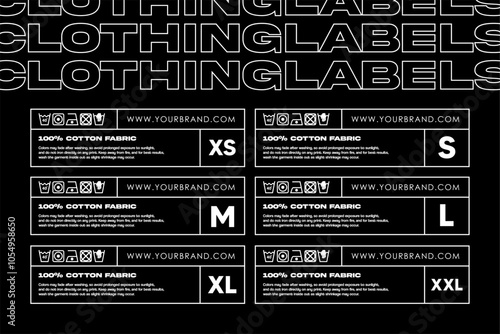 Clothing t-shirt label vector tag template design