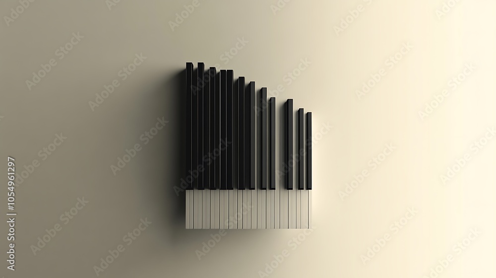 Minimalist piano keys design for modern interior aesthetics Minimalist piano keys design for modern interior aesthetics