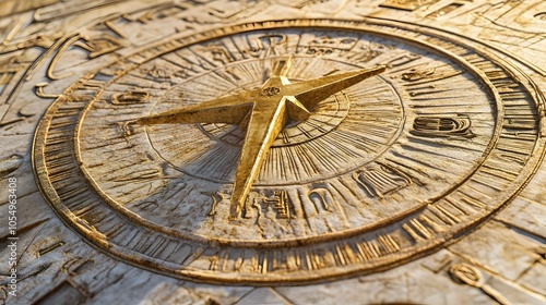 Ornate Ancient Egyptian Star Clock Merkhet   Sophisticated Astronomical Tool with Intricate Engravings