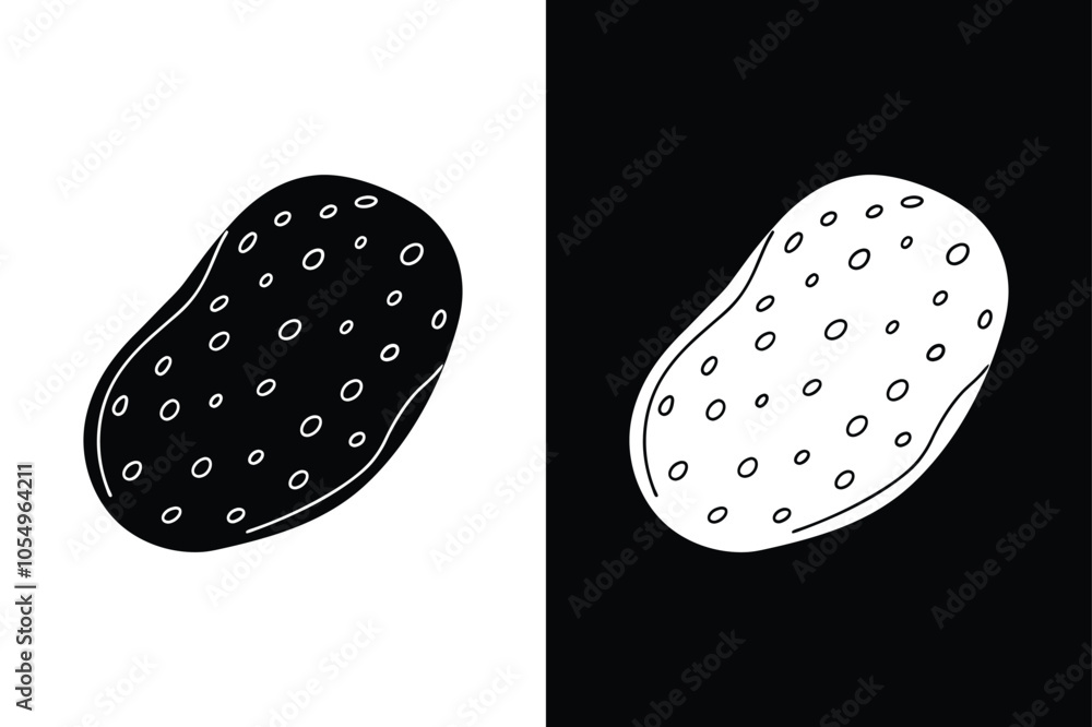 Potato Icon Vector. Simple Design for Food and Nutrition Themes Potato Icon Vector. Simple Design for Food and Nutrition Themes