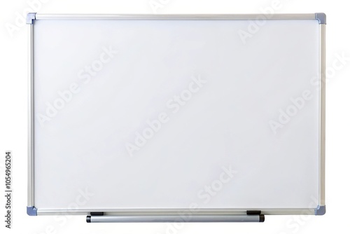 White blank marker board isolated on white background Extreme Close-Up