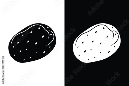 Quality Potato Glyph Icon. Flat Vector for Food and Nutrition Concepts