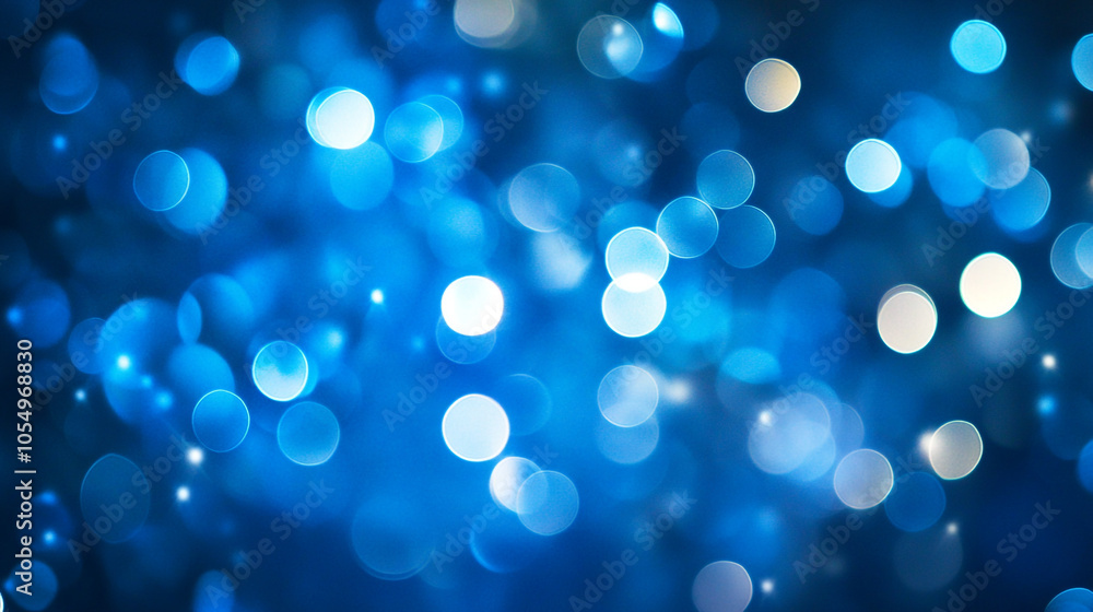 Bright blue bokeh lights creating an abstract background effect during a festive celebration Bright blue bokeh lights creating an abstract background effect during a festive celebration
